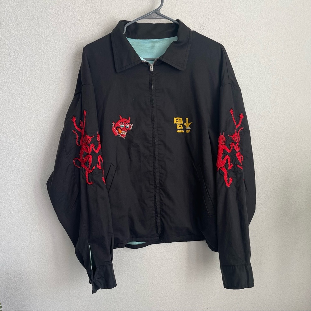 Saint Michael MXXXXXX Graphic Embroidered Vietnam Jamber Shirt Jacket